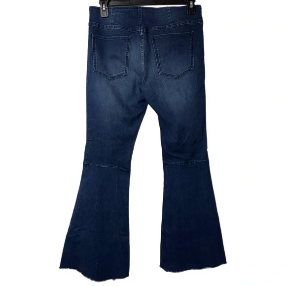 Free People - High Waist Flare Jeans - Retro Dark Wash Denim - Waist 34” - Picture 3 of 7